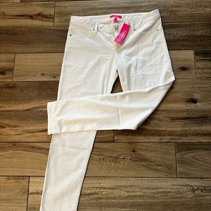 Lilly pullitzer Worth Skinny Jean in Resort White size 14